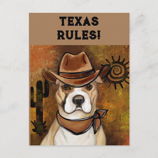 POSTAL TERRIER STAFFORDSHIRE AMERICANO (Anverso)