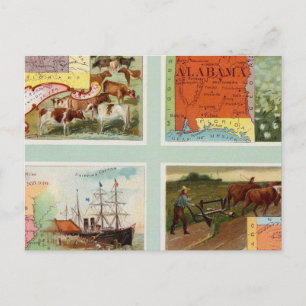 Postal Territorio de Wyoming, Alabama, Luisiana, Kansas