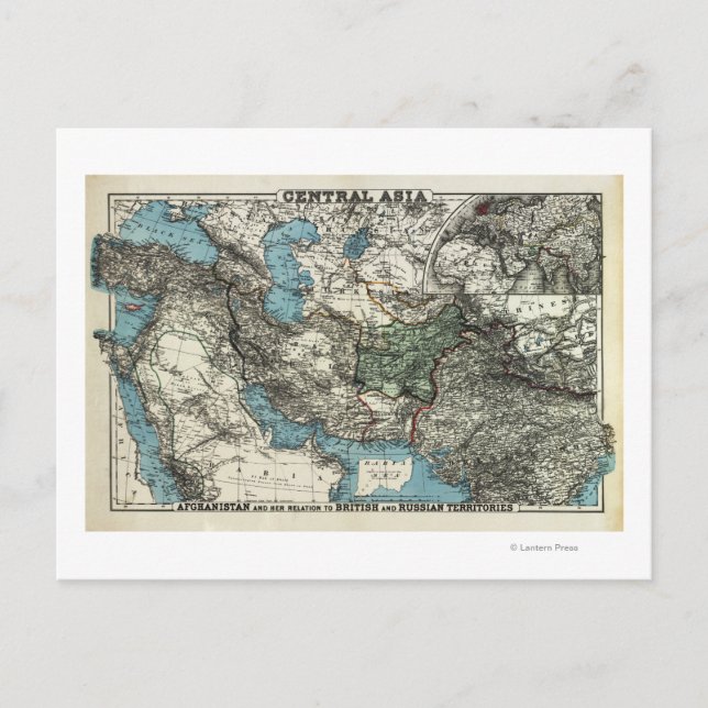 Postal Territorios Británicos y Rusos de Afganistán (Anverso)