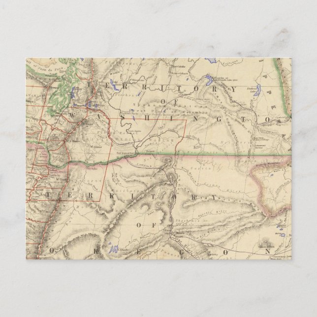 Postal Territorios de Washington y Oregón (Anverso)