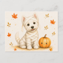 Postal Terror de Halloween de mamá Terrier Blanco de West