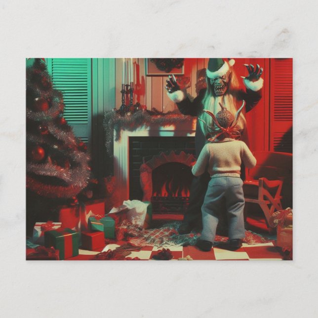 Postal Terror de Navidad Retro (Anverso)