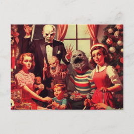 Postal Terror de Navidad Retro