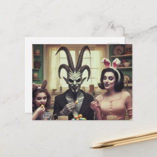 Postal Terror espeluznante en la mesa de Pascua
