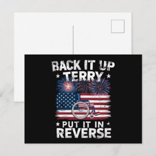 Postal Terry Retrocede Ponlo En Reversa Fuegos Artificial