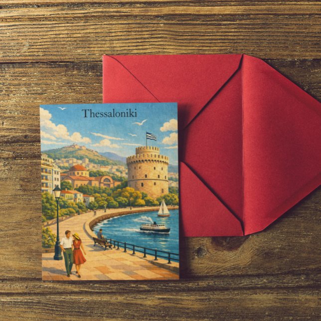 Postal Tesalónica Grecia Viaje Vintage (Thessaloniki Greece Vintage Travel Postcard)