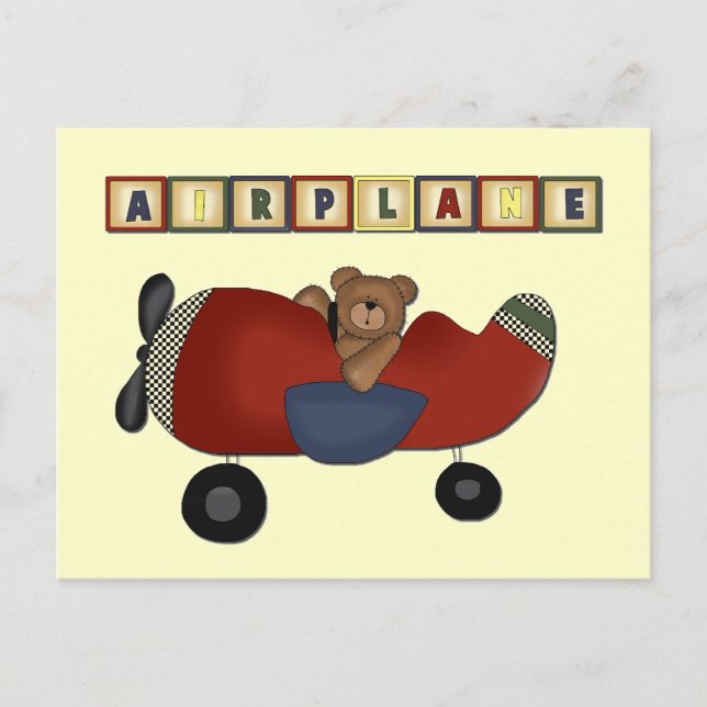 Postal Tesis piloto de oseo de peluche y regalos (Anverso)