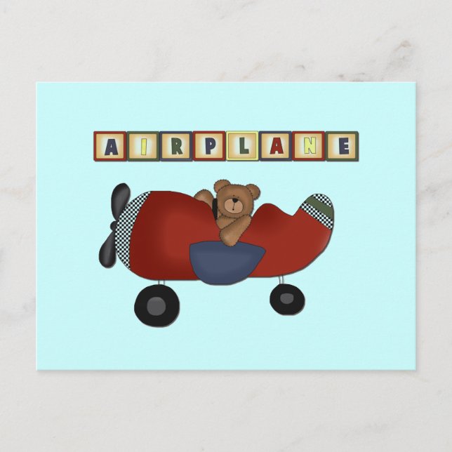 Postal Tesis piloto de oseo de peluche y regalos (Anverso)