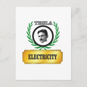 Postal tesla de electricidad
