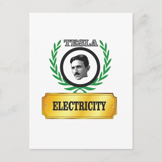 Postal tesla de electricidad (Anverso)