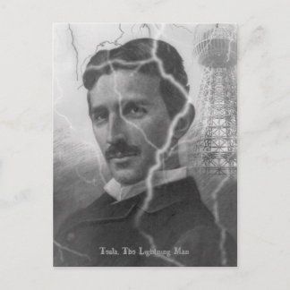 Postal Tesla, el hombre relámpago