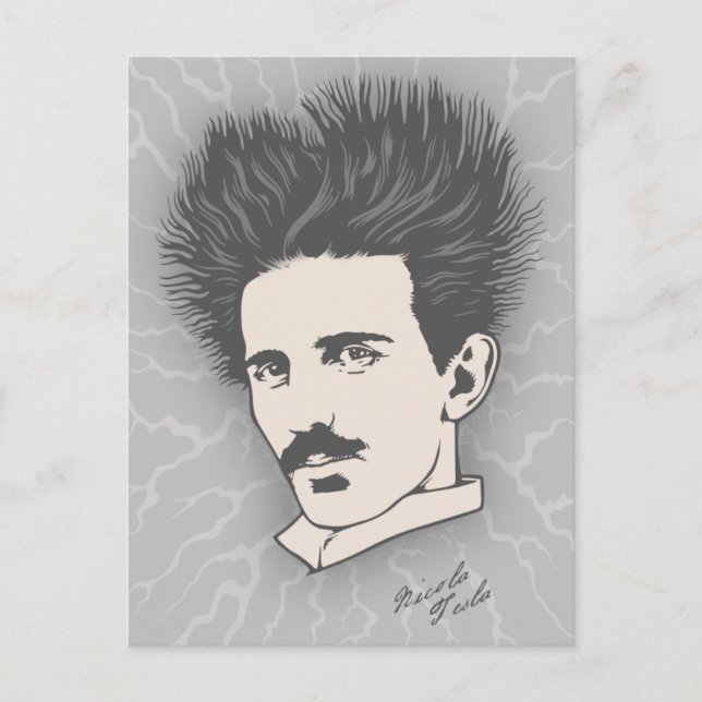 Postal Tesla estática (Anverso)