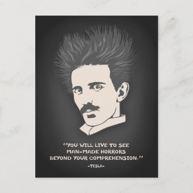 Postal Tesla-Horror (Anverso)