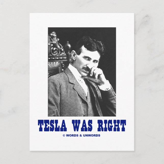 Postal Tesla tenía razón (Nikola Tesla) (Anverso)