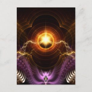 Postal Tesoro De Arte Fractal Nocturno