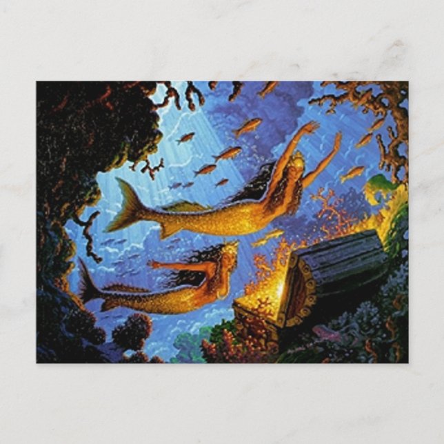 Postal Tesoro de las sirenas del oro (Anverso)