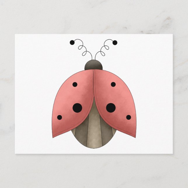 Postal Tesoros de jardín ・ Ladybug (Anverso)