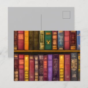 Postal Tesoros literarios - libros antiguos clásicos