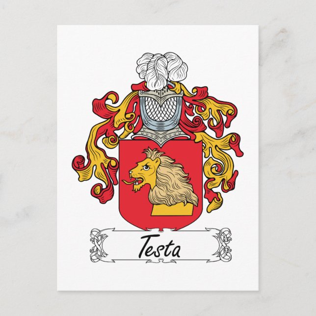 Postal Testa Family Crest (Anverso)