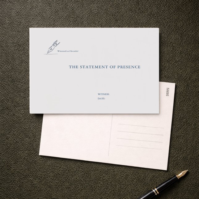 Postal Testigo de Boda por Ceremonia Civil en Tribunal (Civil Ceremony Non Traditional Wedding Witness Gift)