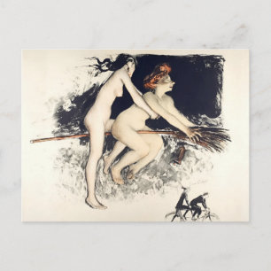 Postal Testigos de Jean Veber 1900
