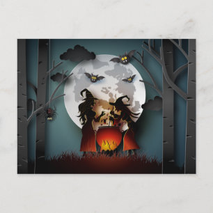 Postal Testigos de papel en los bosques