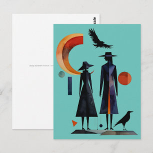 Postal Testigos modernos - una obra de arte abstracta 2 -