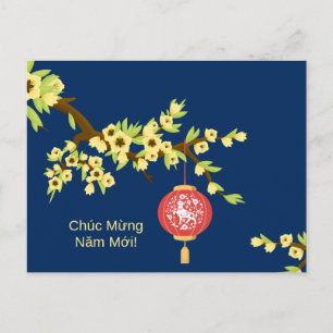 Postal Tet New Year OX Hoa Mai Blossoms