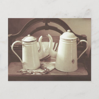 Postal Tetera antigua Cafetera antigua