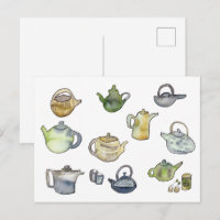 Tetera de acuarela para el té de la tarde Arte pin