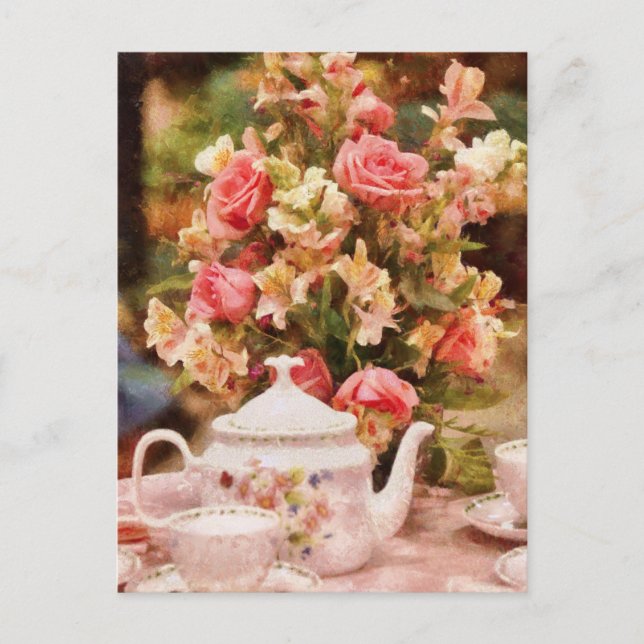 Postal Tetera - Más té Milady (Anverso)