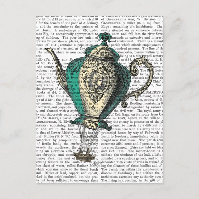 Postal Tetera voladora 1 verde y amarillo (Anverso)