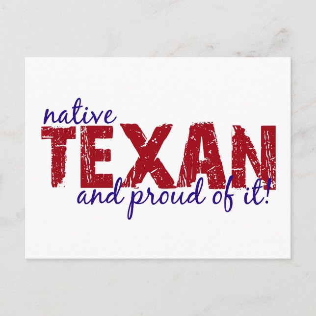 Postal Texan nativo (Anverso)