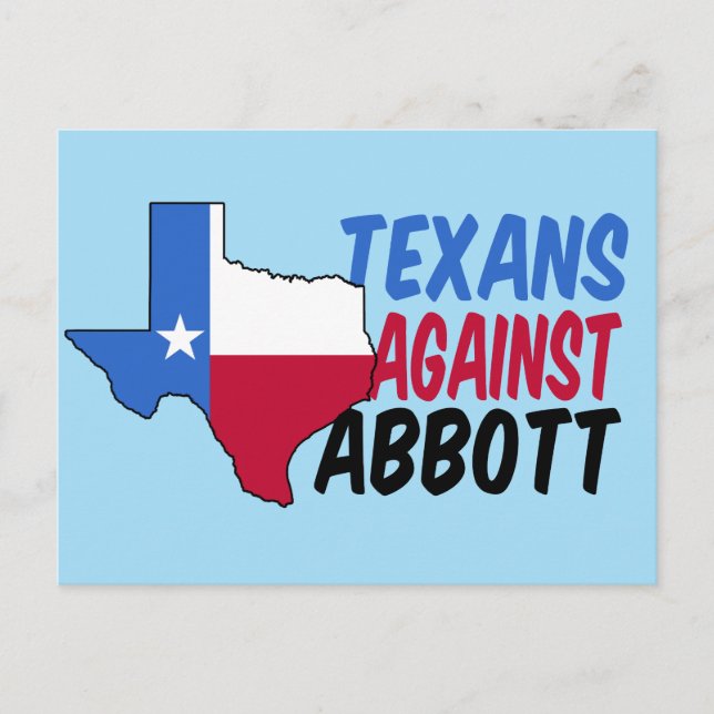 Postal Texanos contra Greg Abbott (Anverso)