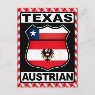 Postal Texas Austrian American Card