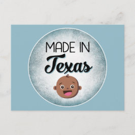 Postal Texas Baby Funny Blue African American Black Baby