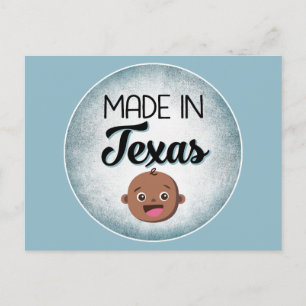 Postal Texas Baby Funny Blue African American Black Baby