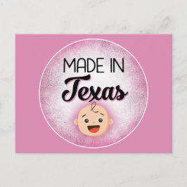 Postal Texas Baby Funny Pink New Chica Postcard