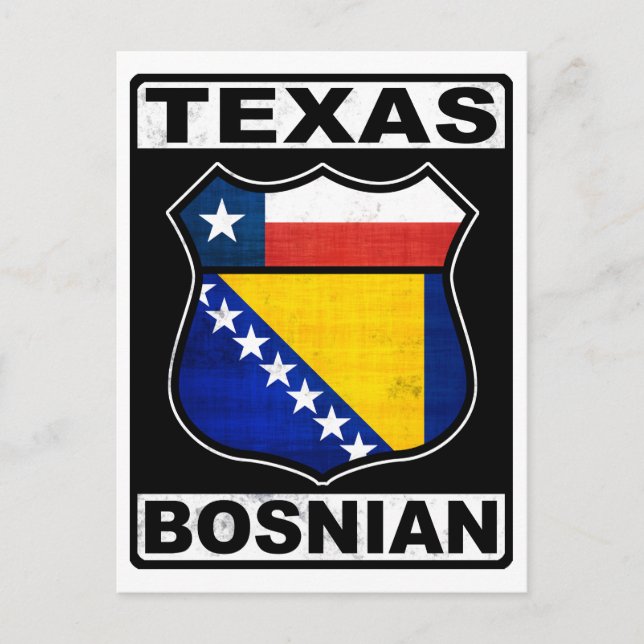 Postal Texas Bosnio-Americano (Anverso)