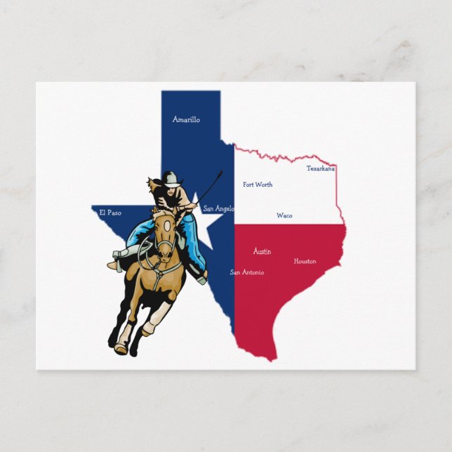 Postal Texas Cowgirl (Anverso)