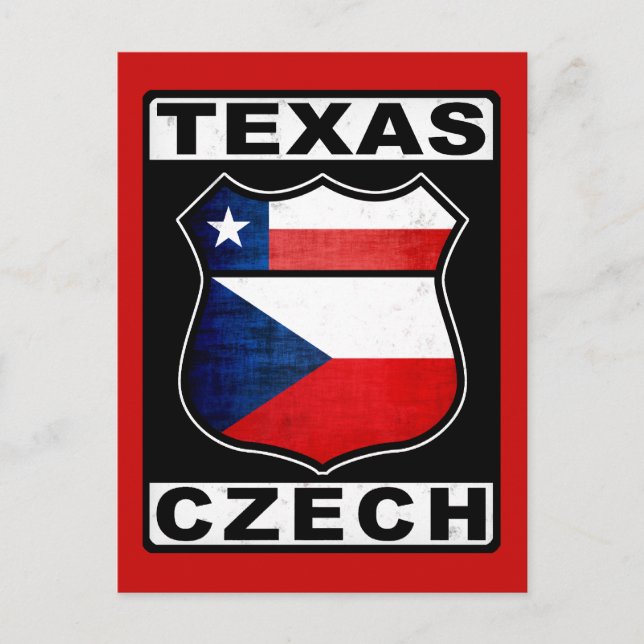 Postal Texas Czech American (Anverso)