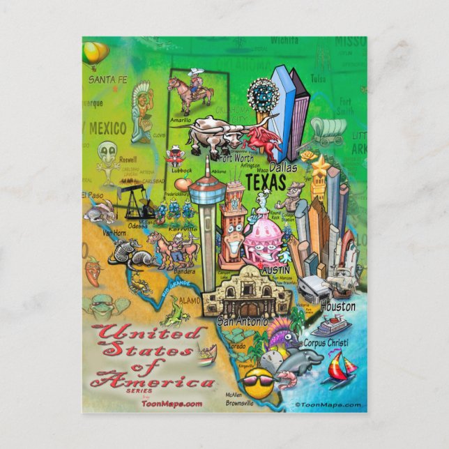 Postal Texas EE. UU. (Anverso)