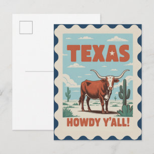 Postal Texas EE. UU. Viajes Antiguos