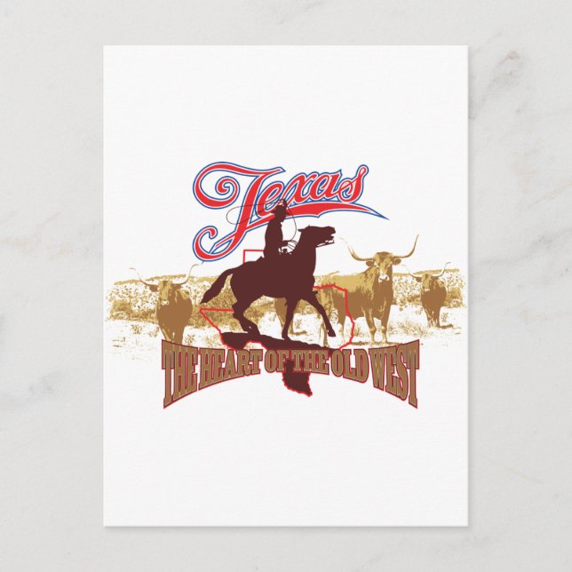 Postal Texas - El corazón del Oeste (Anverso)