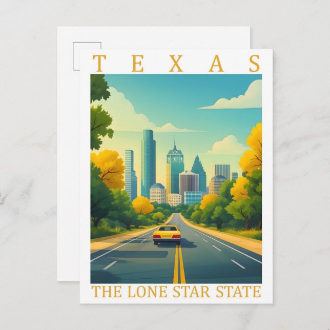Postal Texas: el lugar de viaje de Estados Unidos de una  (Anverso / Reverso)