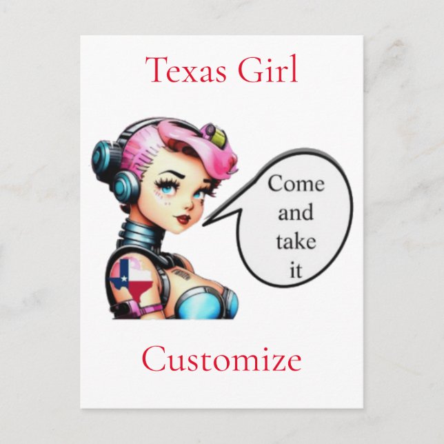 Postal Texas Girl Thunder_Cove  (Anverso)