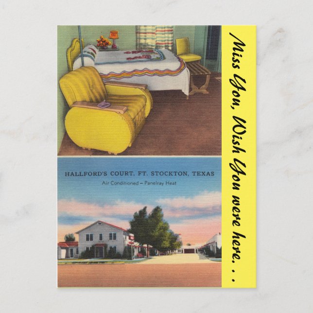 Postal Texas, Hallford's Court, Ft. Stockton (Anverso)