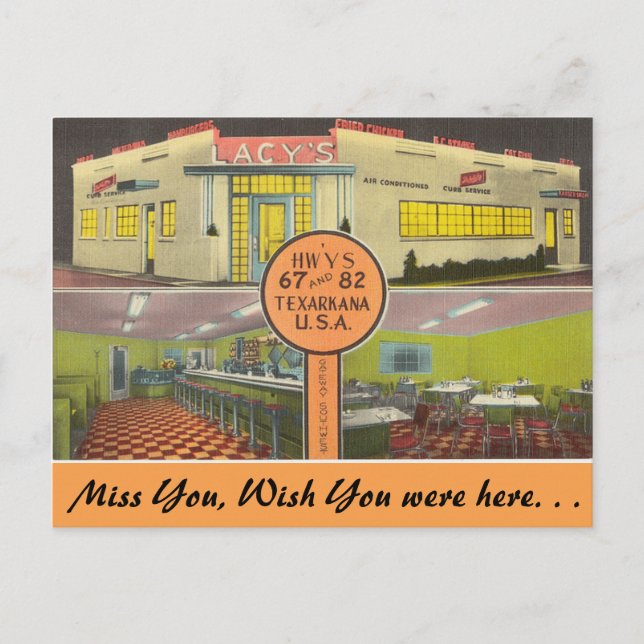 Postal Texas, Lacy's Drive-In, Texarkana (Anverso)