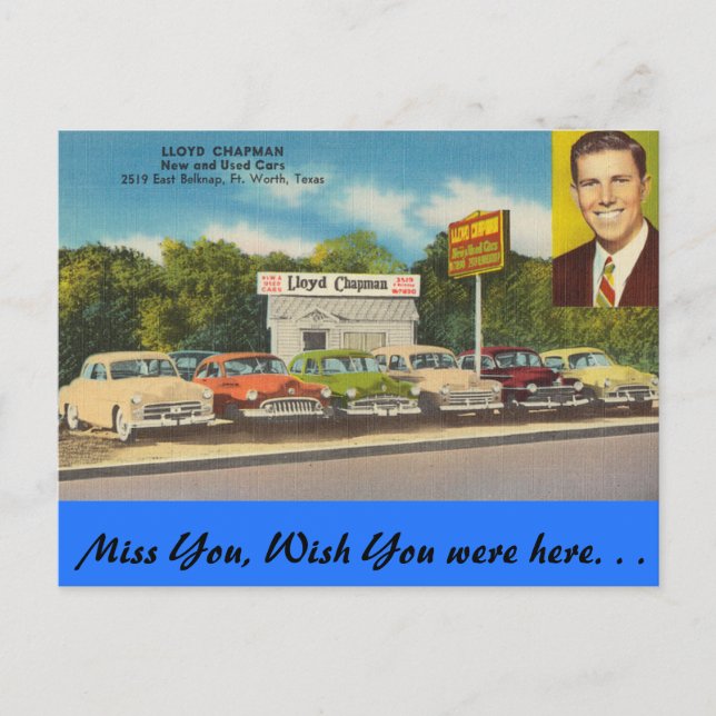 Postal Texas, Lloyd Chapman Auto, Fort Worth (Anverso)