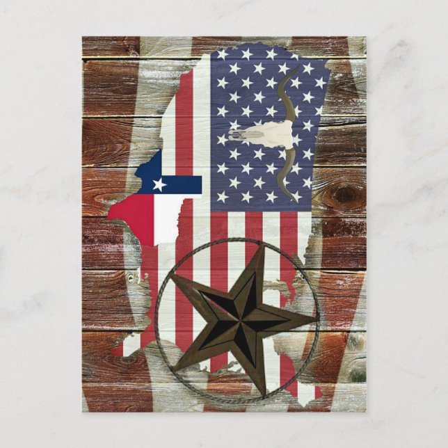 Postal Texas Lone Star Texas Long Horn (Anverso)